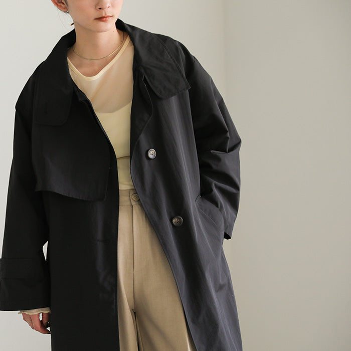 ナイロンワッシャースタンドネックコート