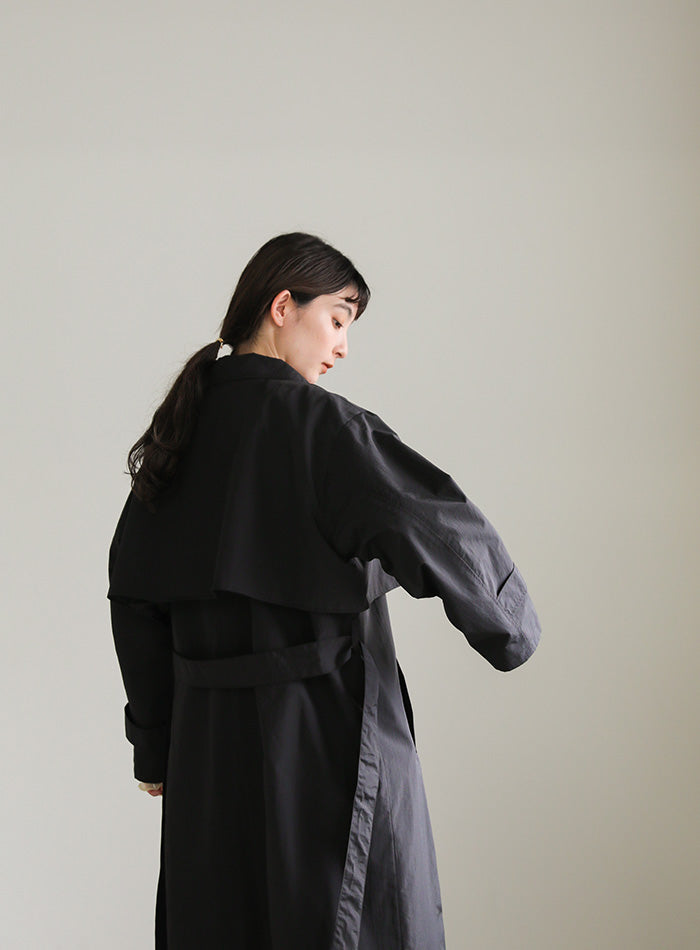 ナイロンワッシャースタンドネックコート