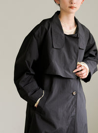 ナイロンワッシャースタンドネックコート