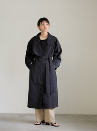 ナイロンワッシャースタンドネックコート