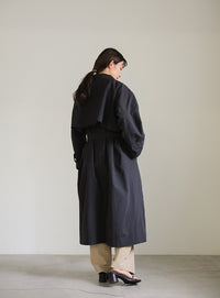 ナイロンワッシャースタンドネックコート