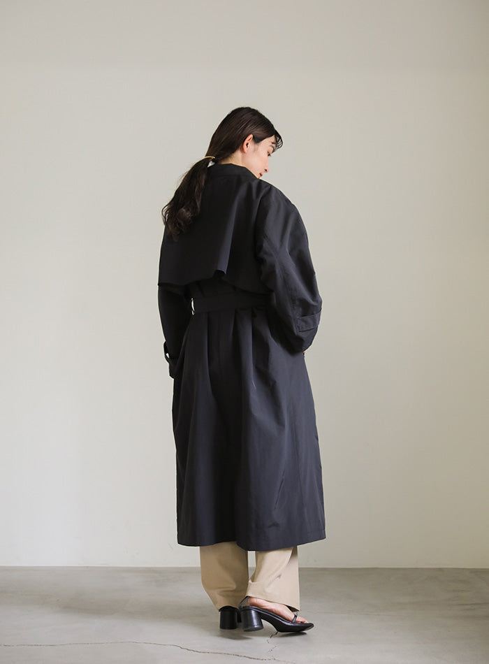 ナイロンワッシャースタンドネックコート
