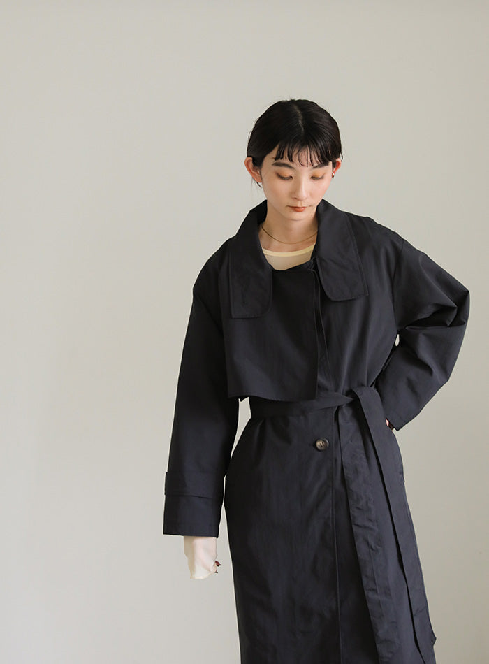 ナイロンワッシャースタンドネックコート
