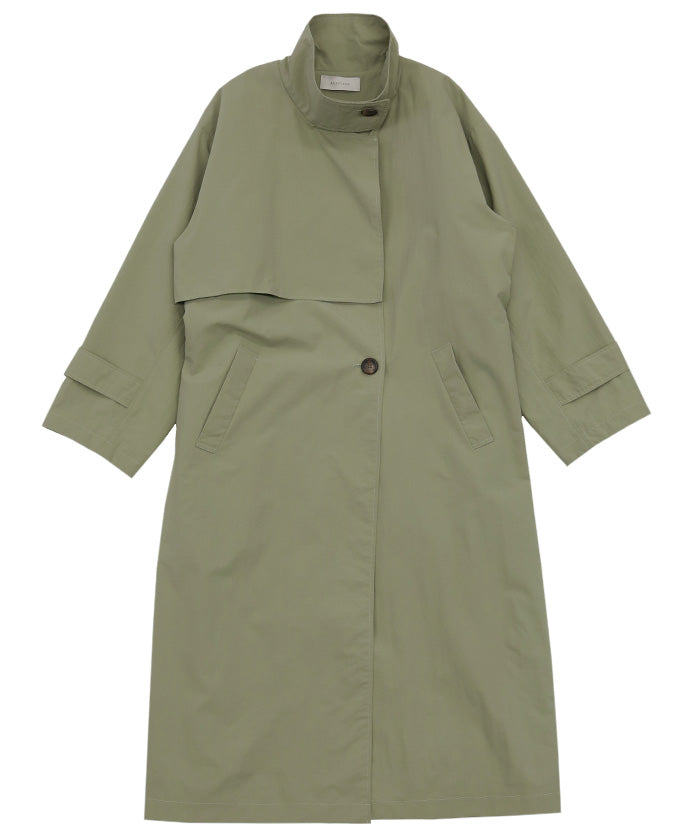 ナイロンワッシャースタンドネックコート