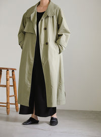 ナイロンワッシャースタンドネックコート