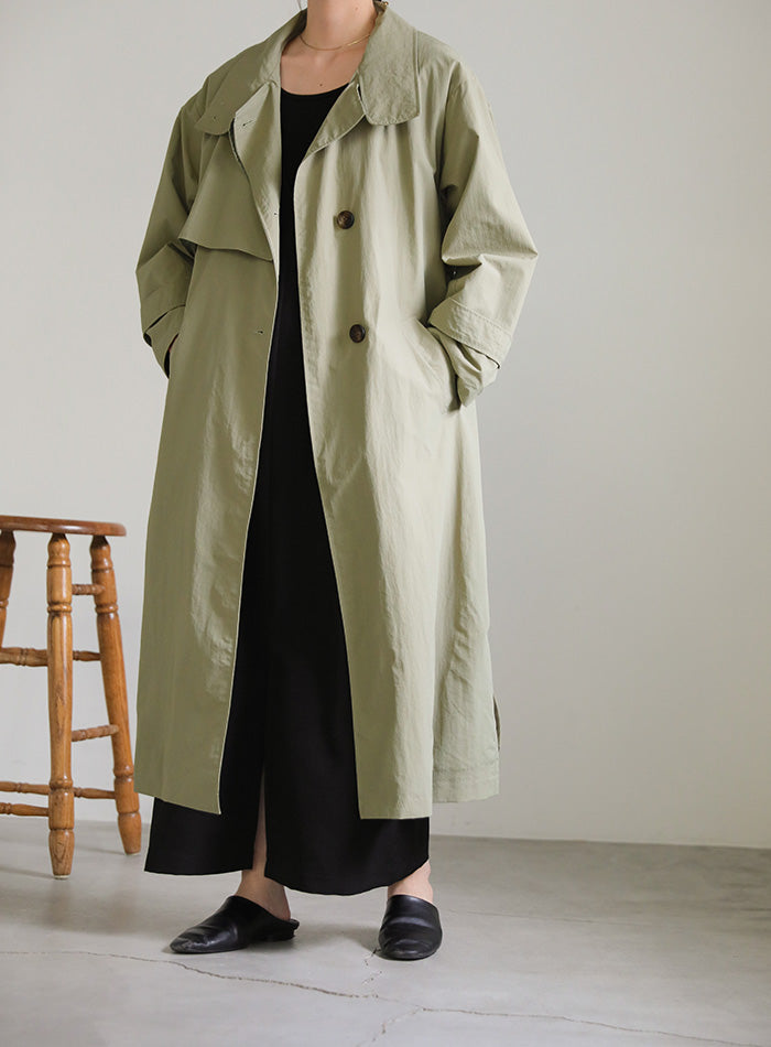 ナイロンワッシャースタンドネックコート