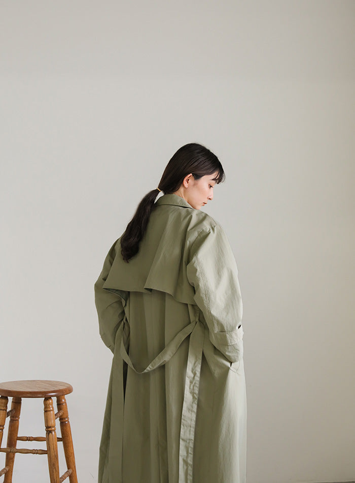 ナイロンワッシャースタンドネックコート