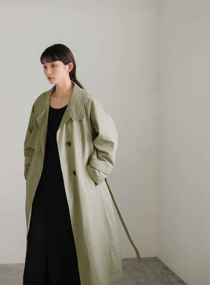 ナイロンワッシャースタンドネックコート