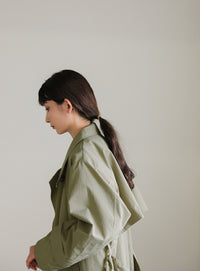 ナイロンワッシャースタンドネックコート