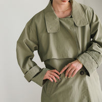 ナイロンワッシャースタンドネックコート