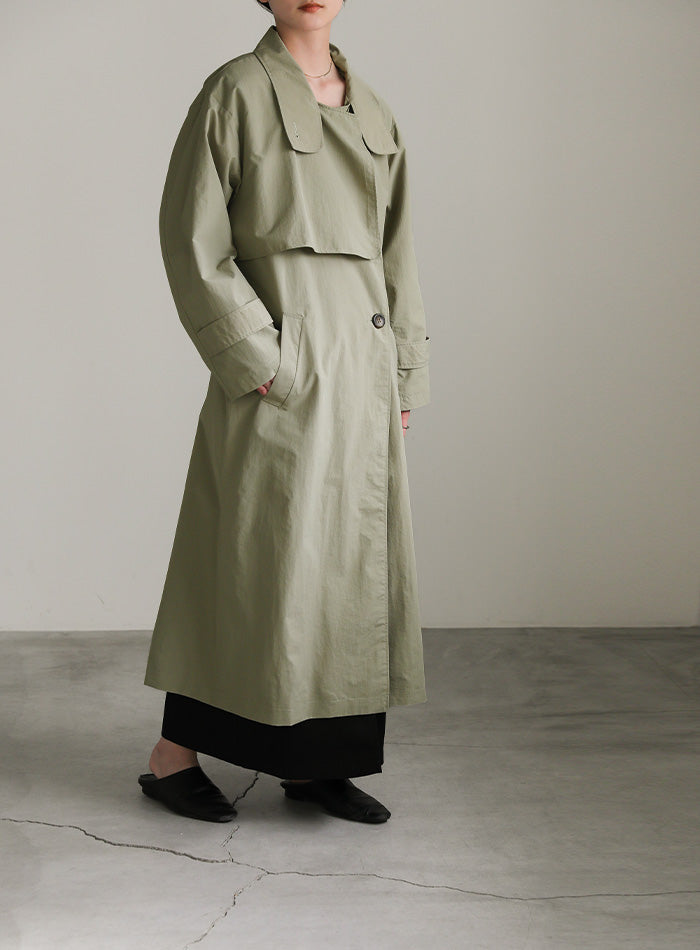 ナイロンワッシャースタンドネックコート