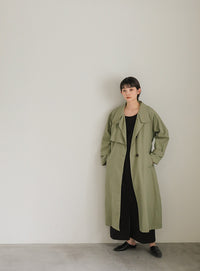 ナイロンワッシャースタンドネックコート