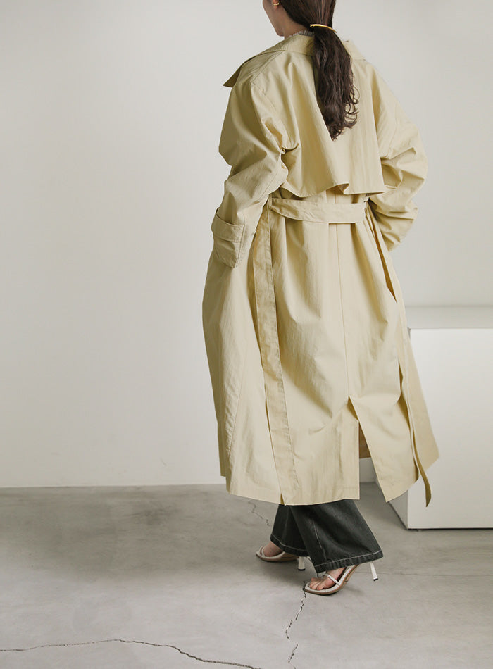 ナイロンワッシャースタンドネックコート