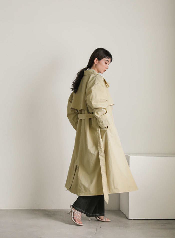 ナイロンワッシャースタンドネックコート