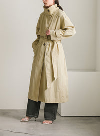 ナイロンワッシャースタンドネックコート