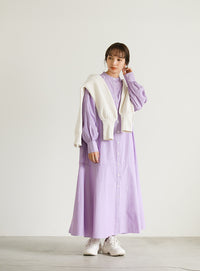 ストライプティアードワンピース