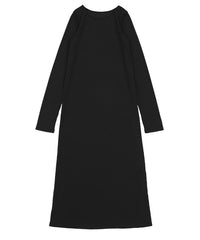 アームスリットリブロングワンピース【SALE】