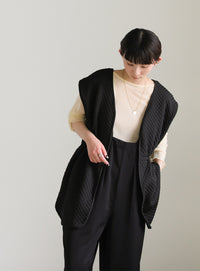 カットキルティングドロストベスト【SALE】