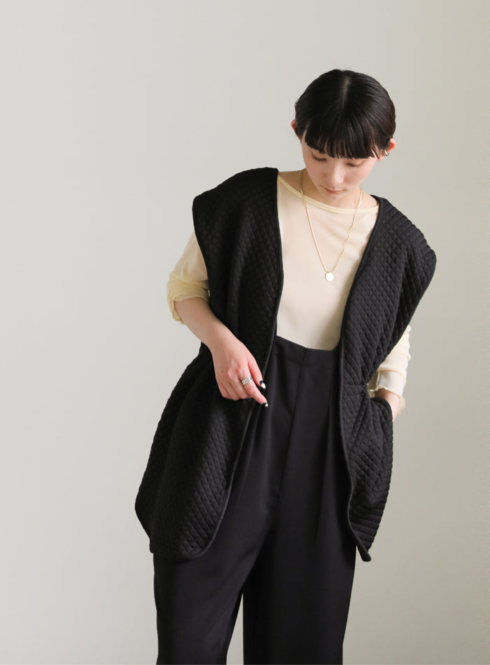 カットキルティングドロストベスト【SALE】