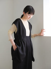 カットキルティングドロストベスト【SALE】