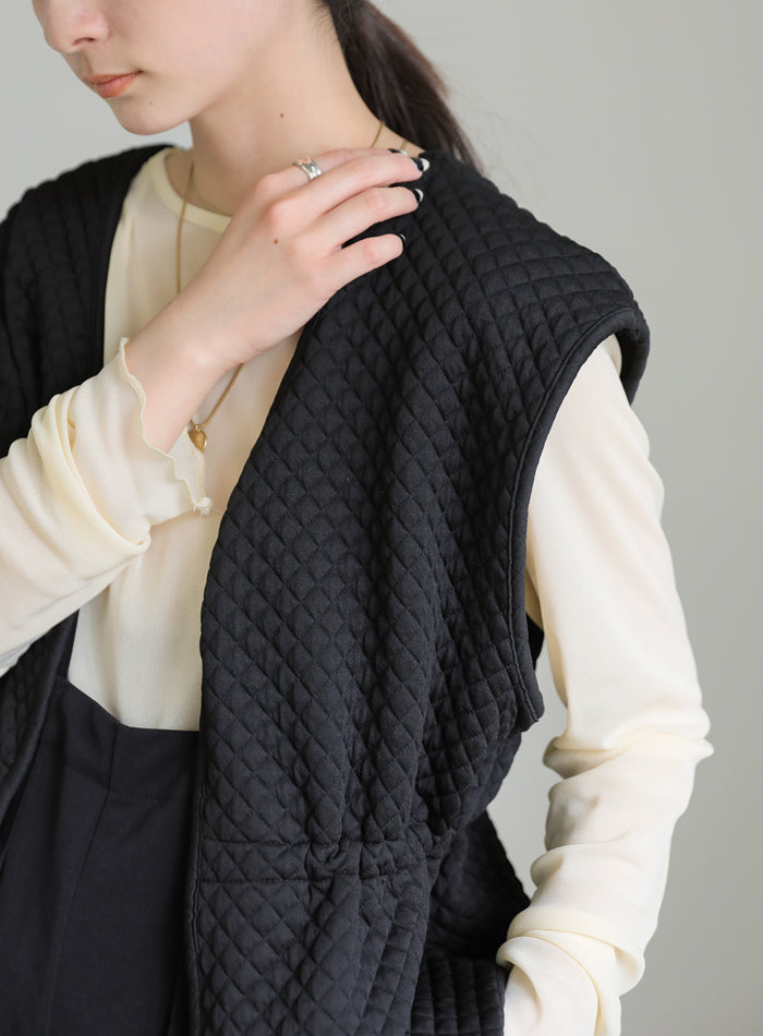 カットキルティングドロストベスト【SALE】