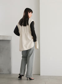 カットキルティングドロストベスト【SALE】