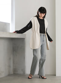 カットキルティングドロストベスト【SALE】