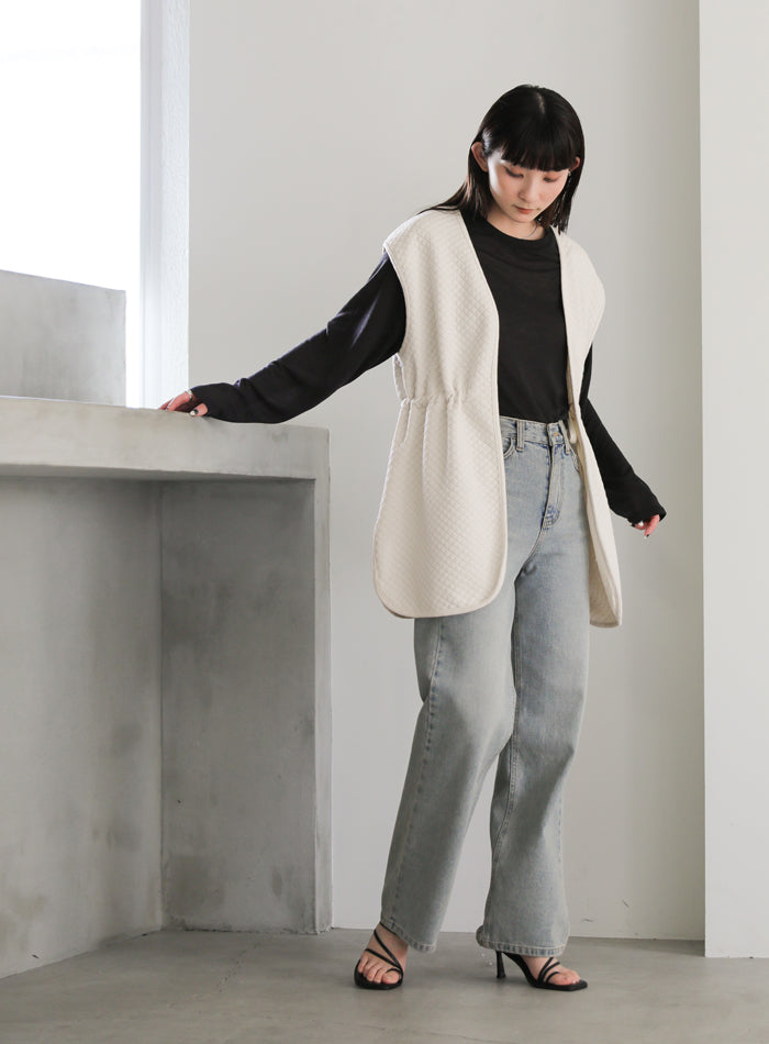 カットキルティングドロストベスト【SALE】