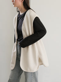 カットキルティングドロストベスト【SALE】