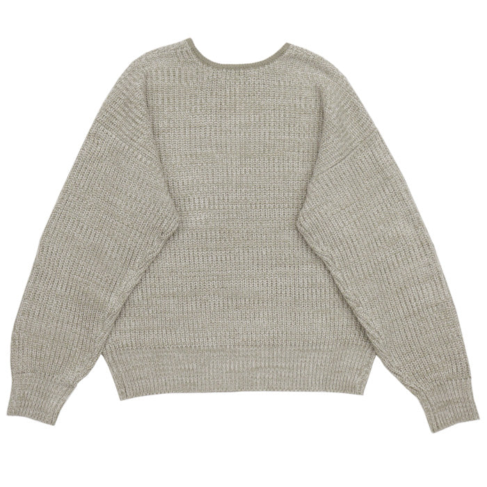 キーネックミックス編みプルオーバー【SALE】