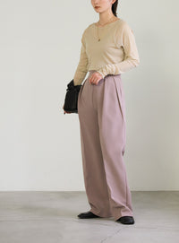 クルーネックリンキングメローシアープルオーバー【SALE】