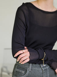 クルーネックリンキングメローシアープルオーバー【SALE】