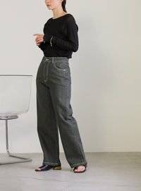 クルーネックリンキングメローシアープルオーバー【SALE】