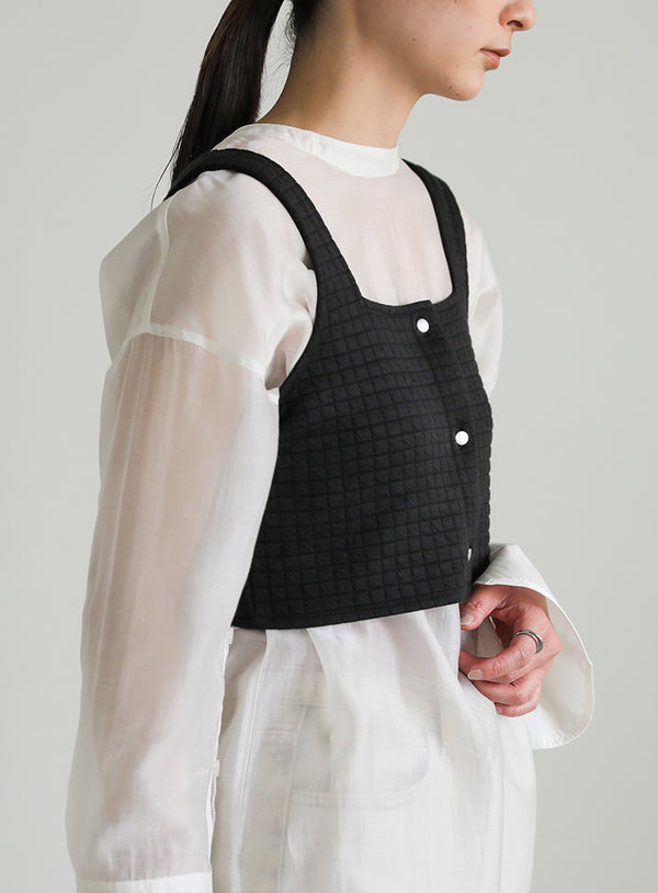 2WAYキルティングショートビスチェ