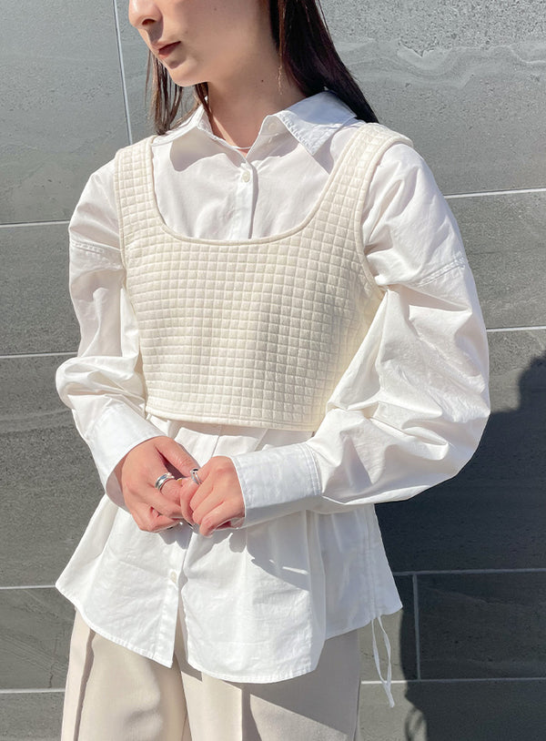 2WAYキルティングショートビスチェ【SALE】