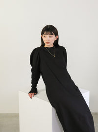 パフスリーブサーマルワンピース