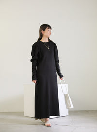 パフスリーブサーマルワンピース