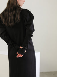 パフスリーブサーマルワンピース