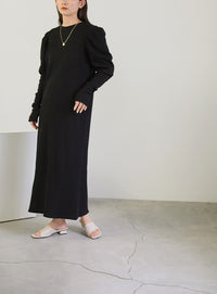 パフスリーブサーマルワンピース