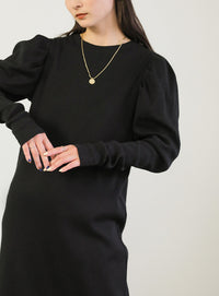 パフスリーブサーマルワンピース