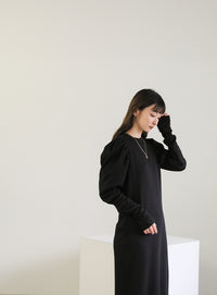 パフスリーブサーマルワンピース