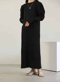 パフスリーブサーマルワンピース