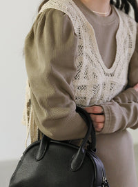 パフスリーブサーマルワンピース