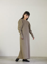 パフスリーブサーマルワンピース