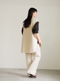 フレンチスリーブキーネックベスト【SALE】