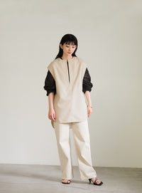 フレンチスリーブキーネックベスト【SALE】