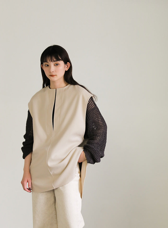 フレンチスリーブキーネックベスト【SALE】