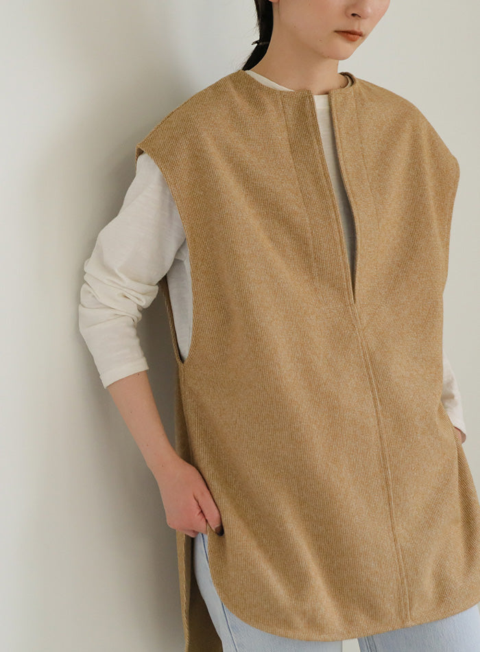 フレンチスリーブキーネックベスト【SALE】