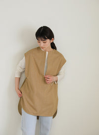 フレンチスリーブキーネックベスト【SALE】
