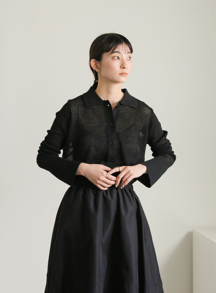 ロングカフスメッシュトップス【SALE】